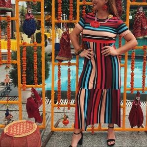 Maxi Multicolor Dress, Size L